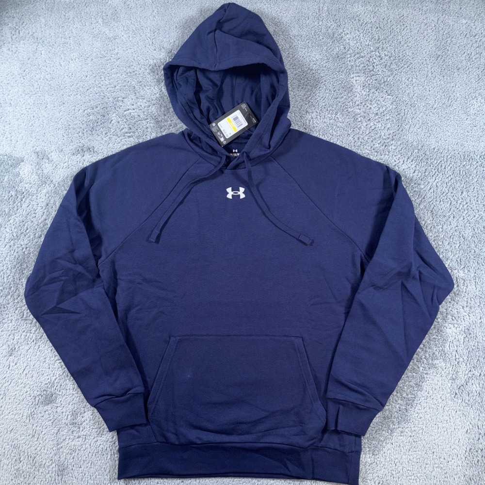 Under Armour Men's Rival Fleece Hoodie Sweatshirt Sz M,Midnight Navy 1379757